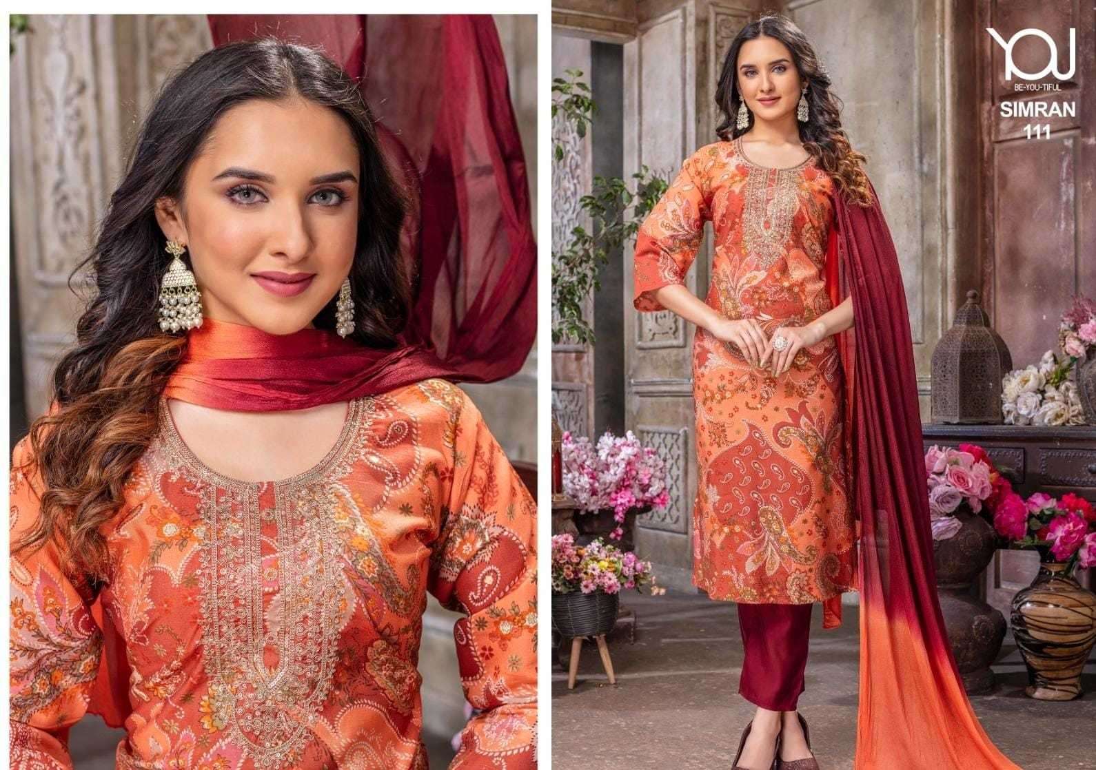wanna you simran series 109-112 Pure Heavy Quality of Modal Fabric suit