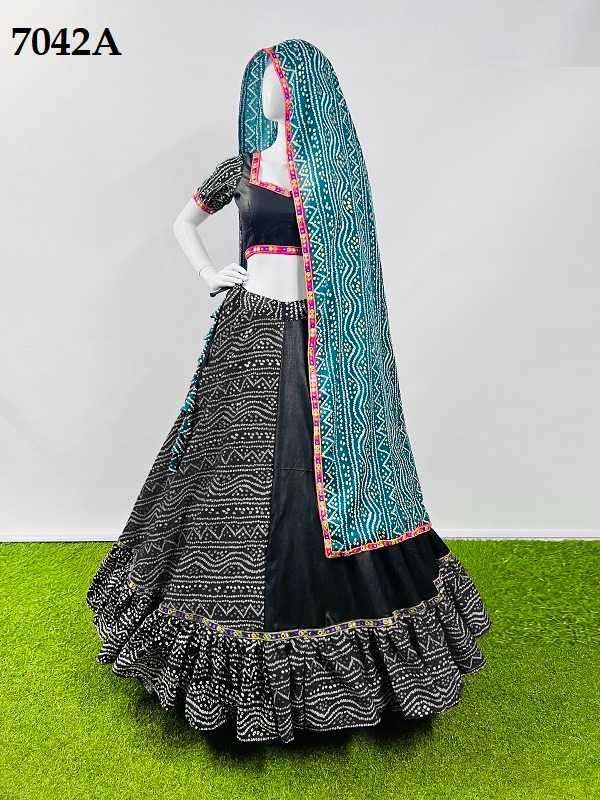 aawiya 7042 colours pure cotton silk lehenga