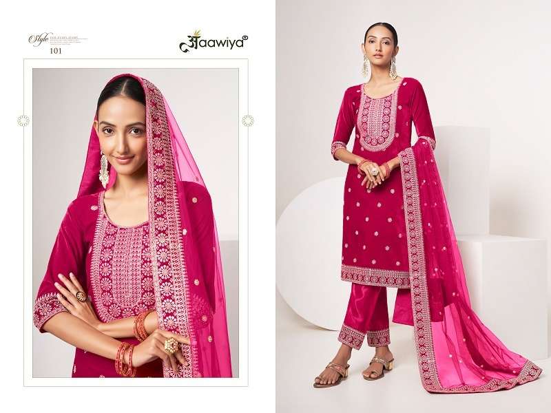 aawiya sabhyata vol 1 designer velvet suit 