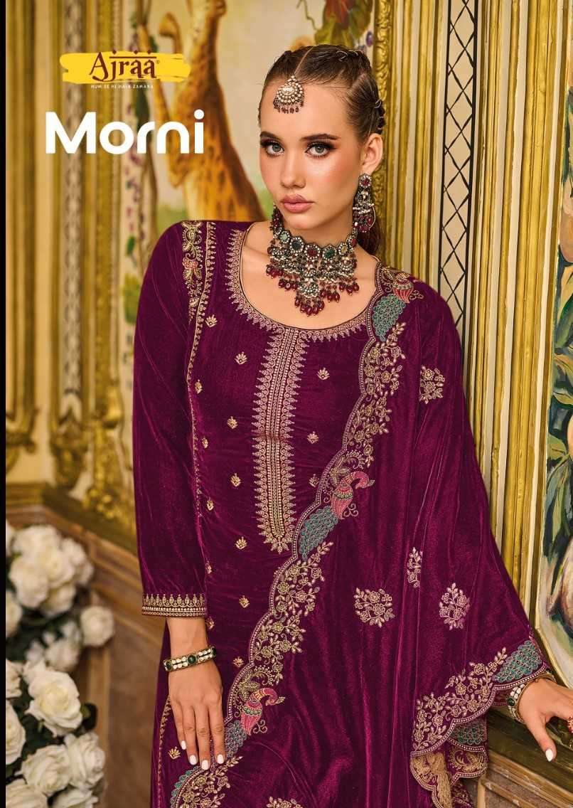 ajraa morni series 21121-21125 pure velvet suit 