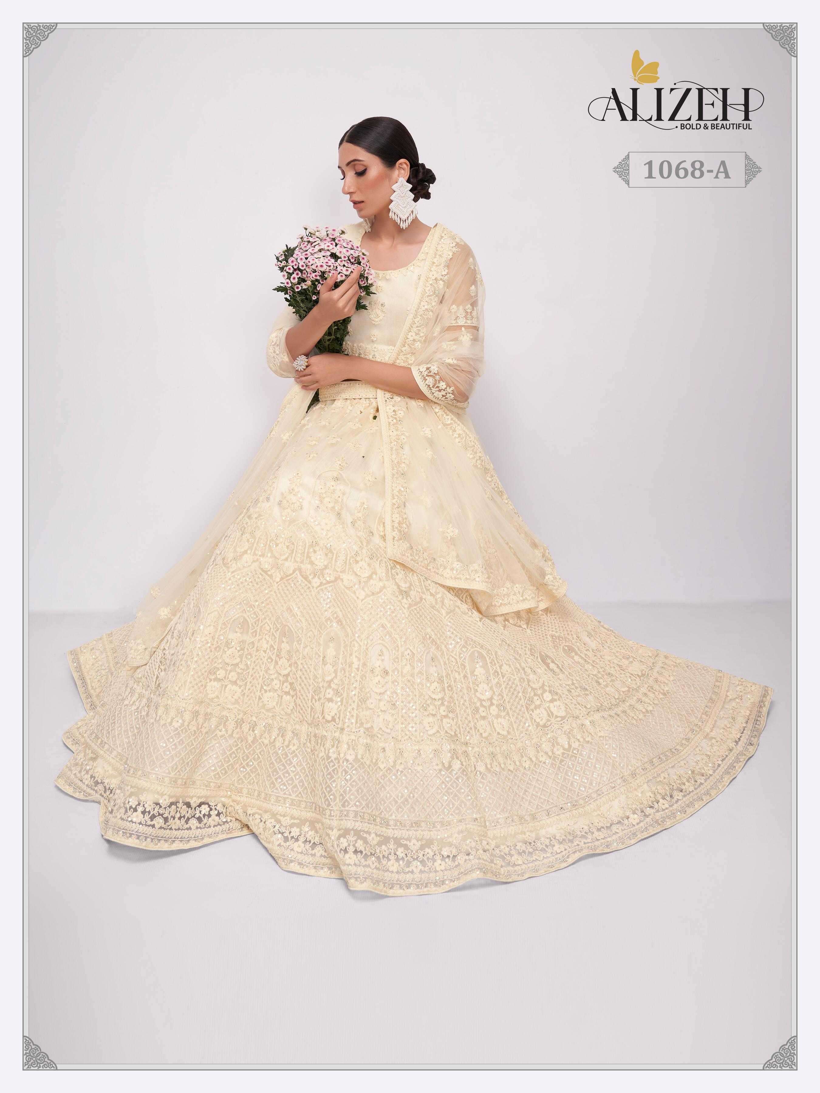alizeh bridal heritage 1068 Butterfly Net lehenga