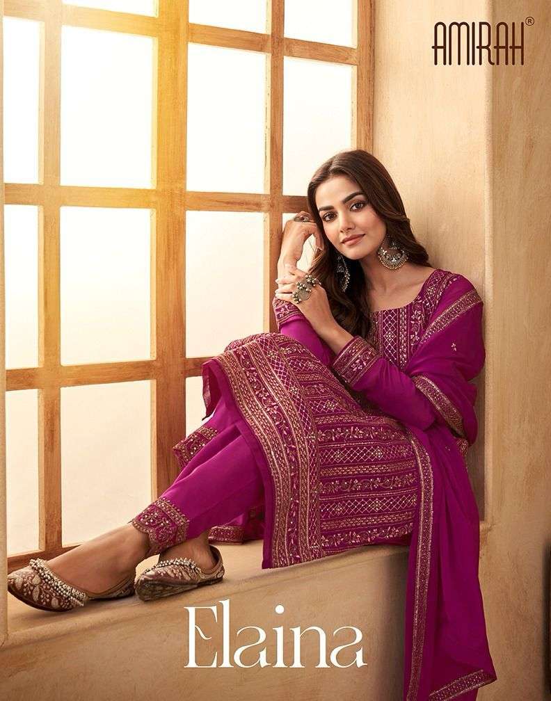 amirah elaina designer black rangoli silk suit 