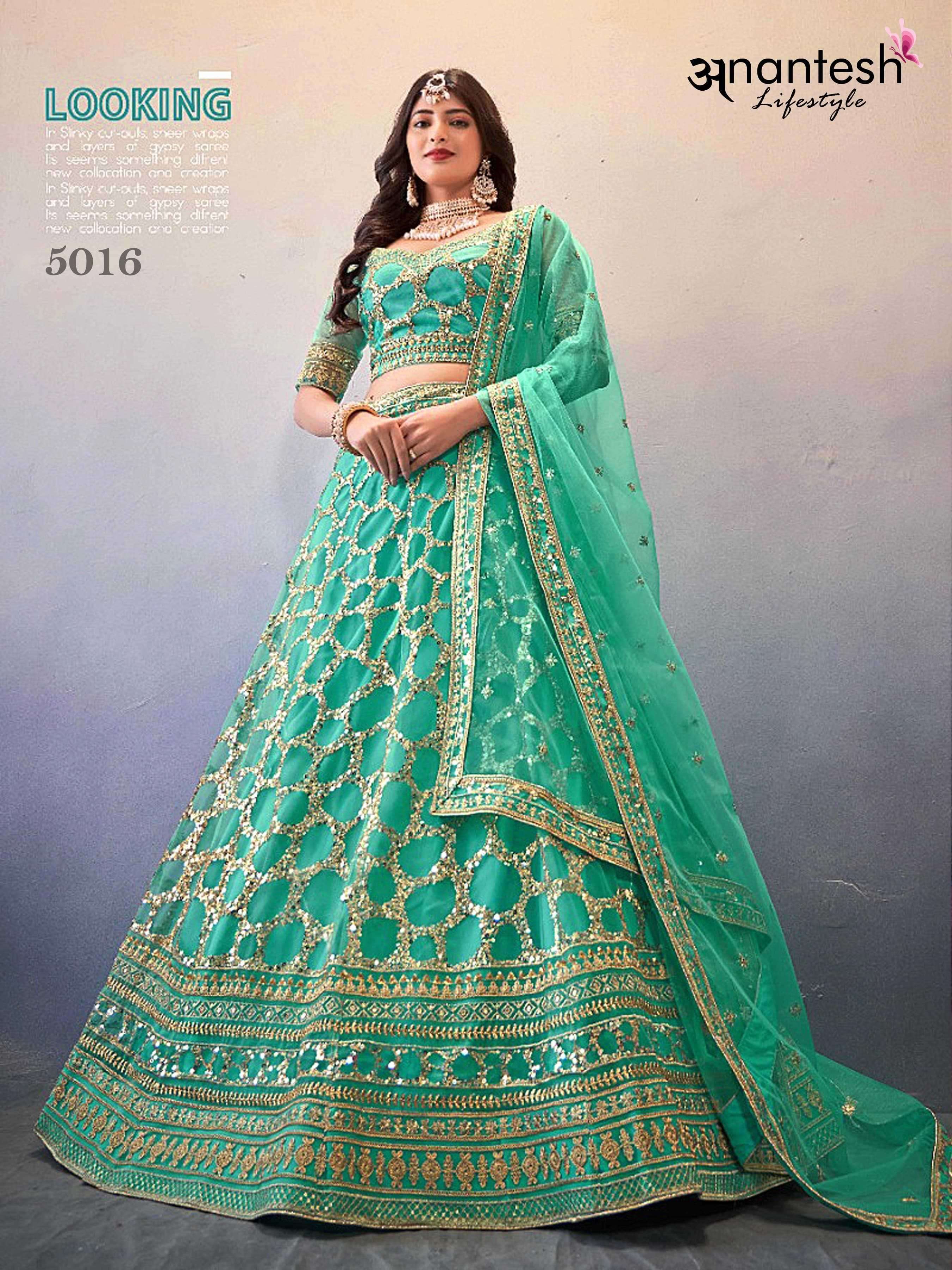 anantesh lifestyle 5016 butterfly net lehenga