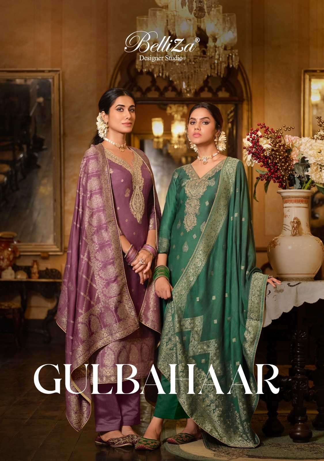 belliza gulbahaar series 857001-857006 pure viscose suit 