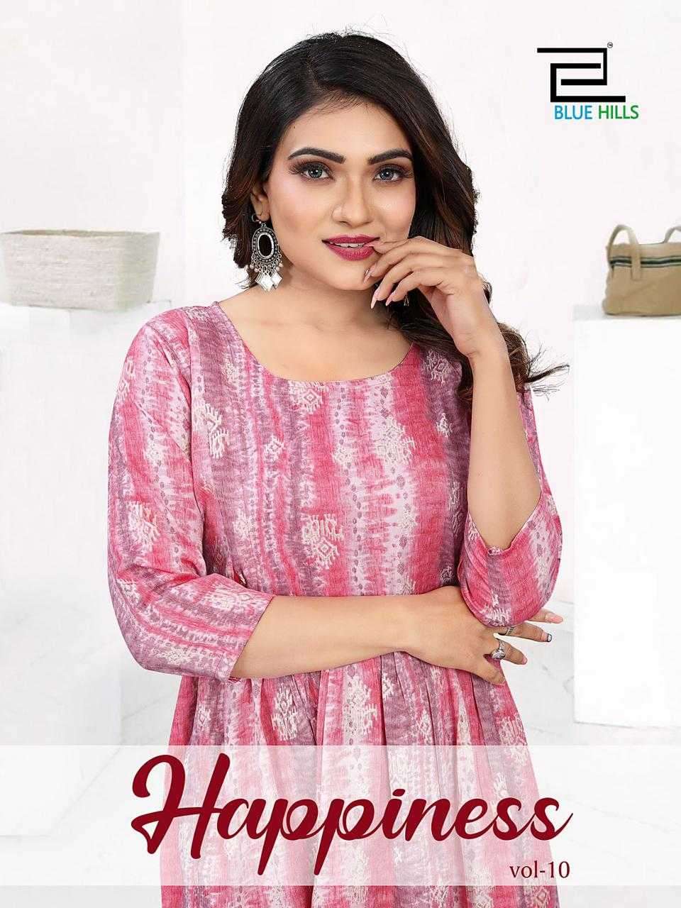 blue hills happiness vol 10 series 10001-10004 Rayon premium capsule print kurti