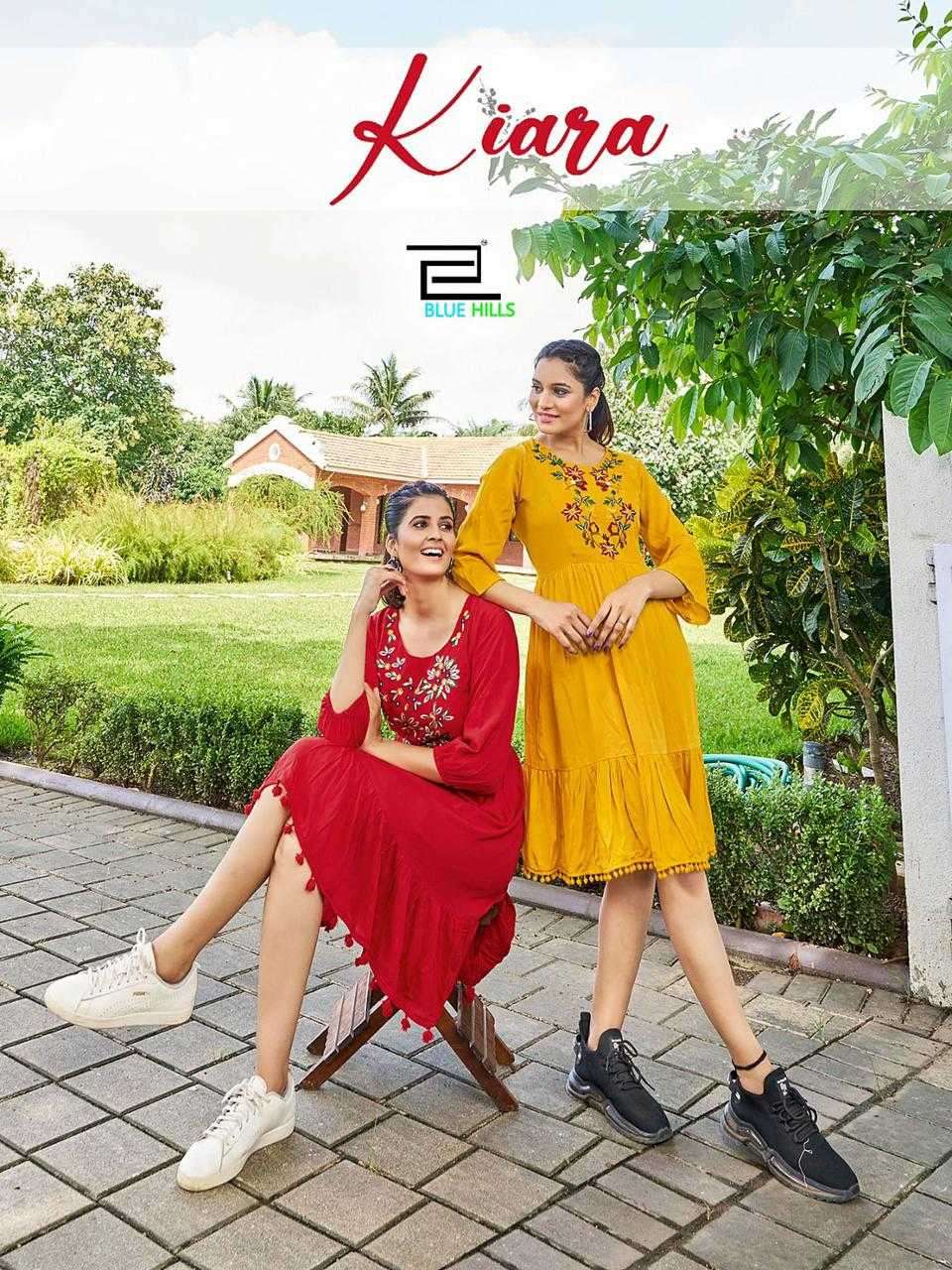 blue hills kiara series 1001-1007 Wrinkle rayon kurti