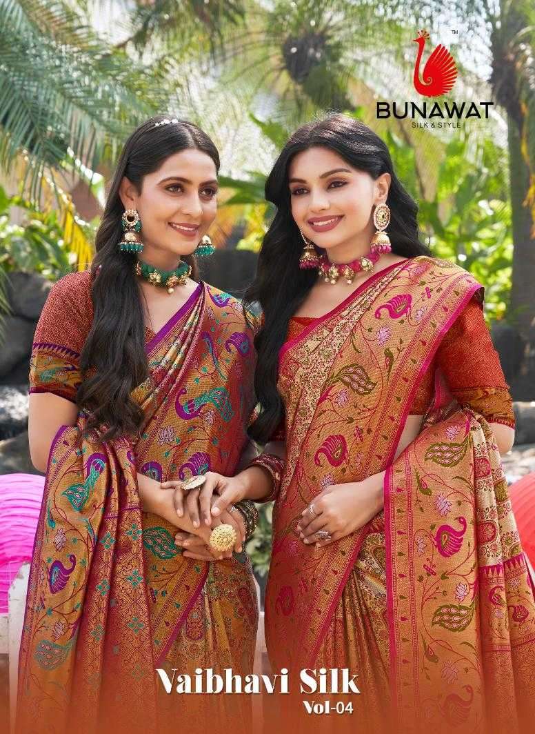 bunawat vaibhavi silk vol 4 series 1001-1004 Kanjivaram Silk saree