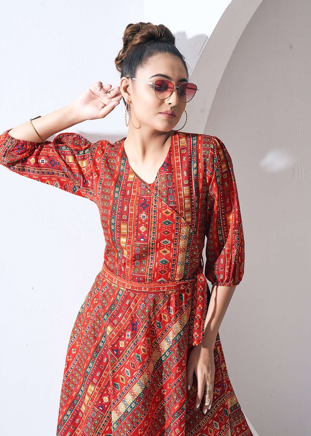 darlings designer capsule cotton print kurti 