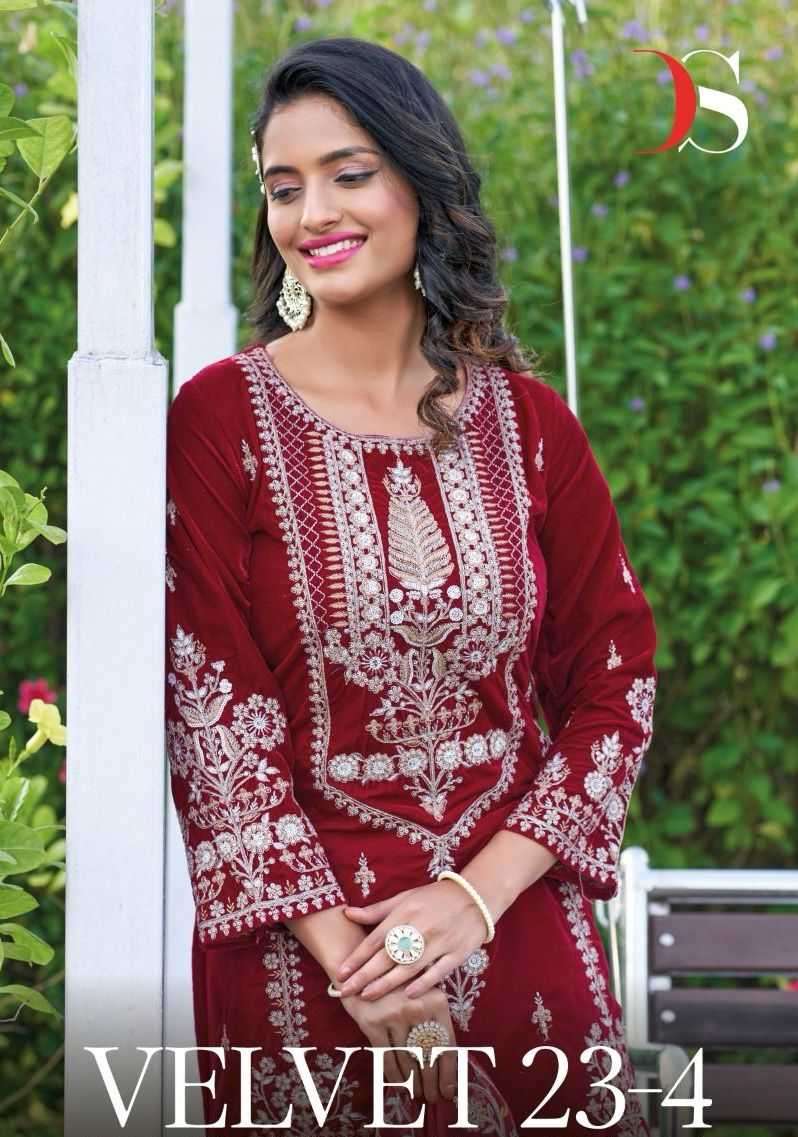 deepsy suits velvet 23 vol 4 series 357-360 Velvet with heavy embroidery suit