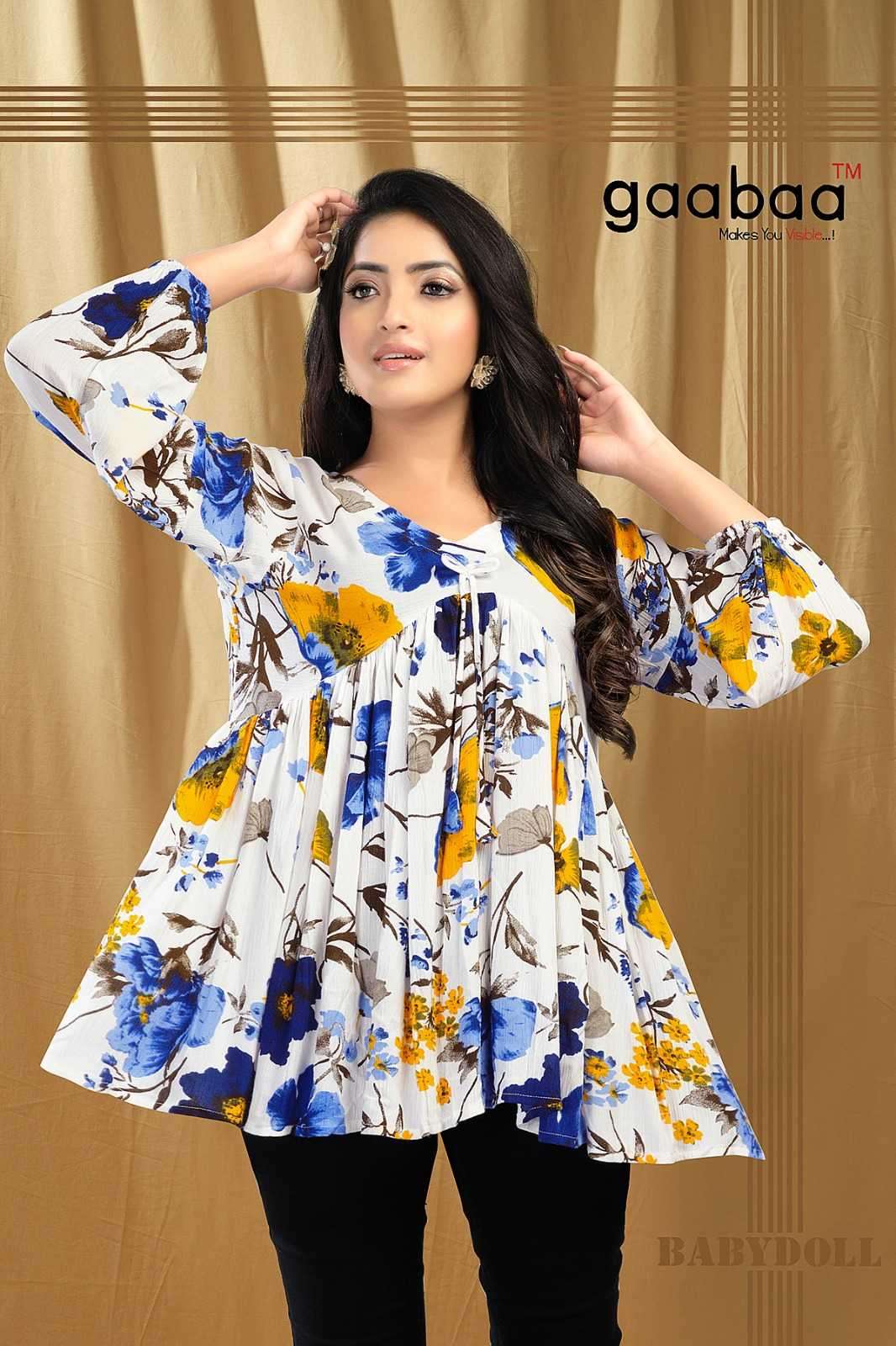 gaabha baby doll western wear alia cut style girls tunic