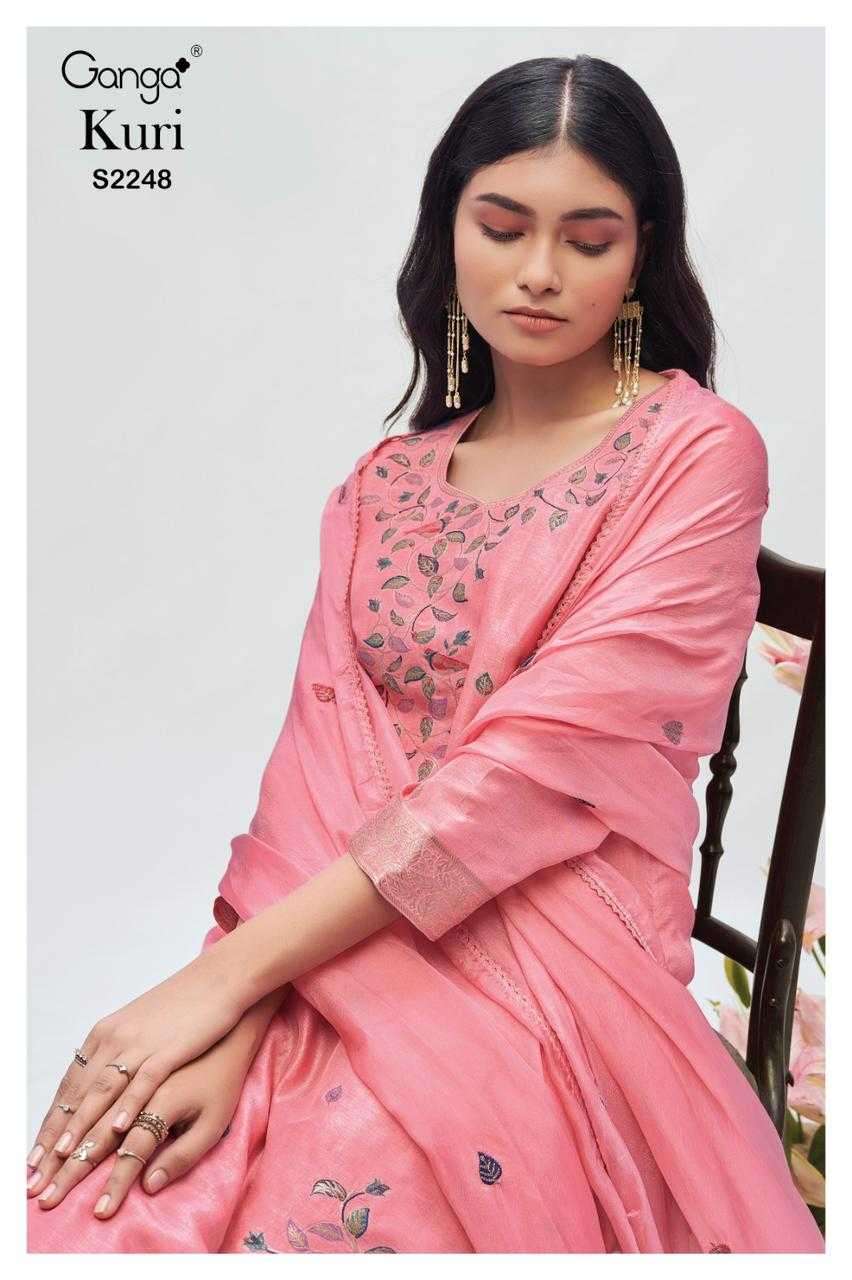 ganga kuri 2248 premium bemberg russian silk suit 
