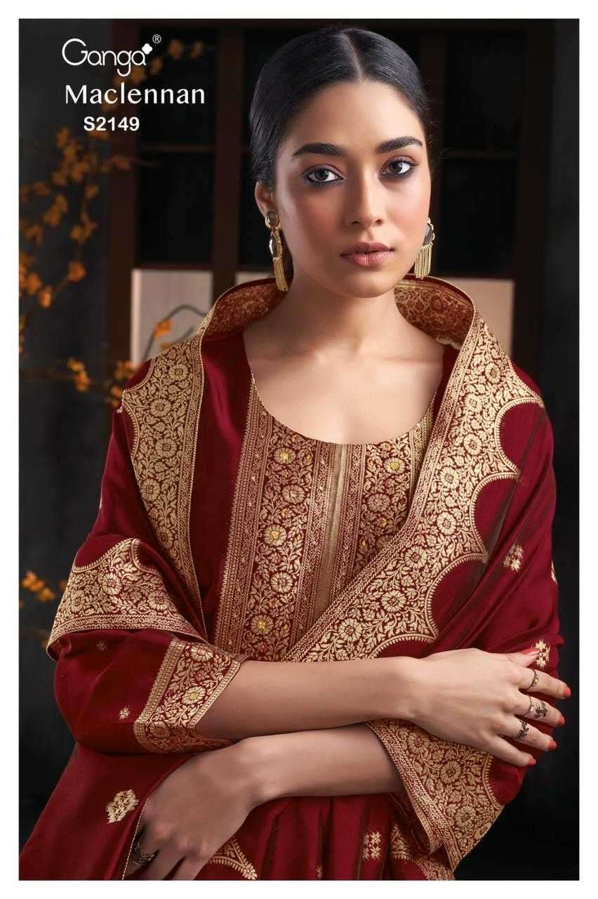 ganga maclennan 2149 premium viscose woven silk suit 