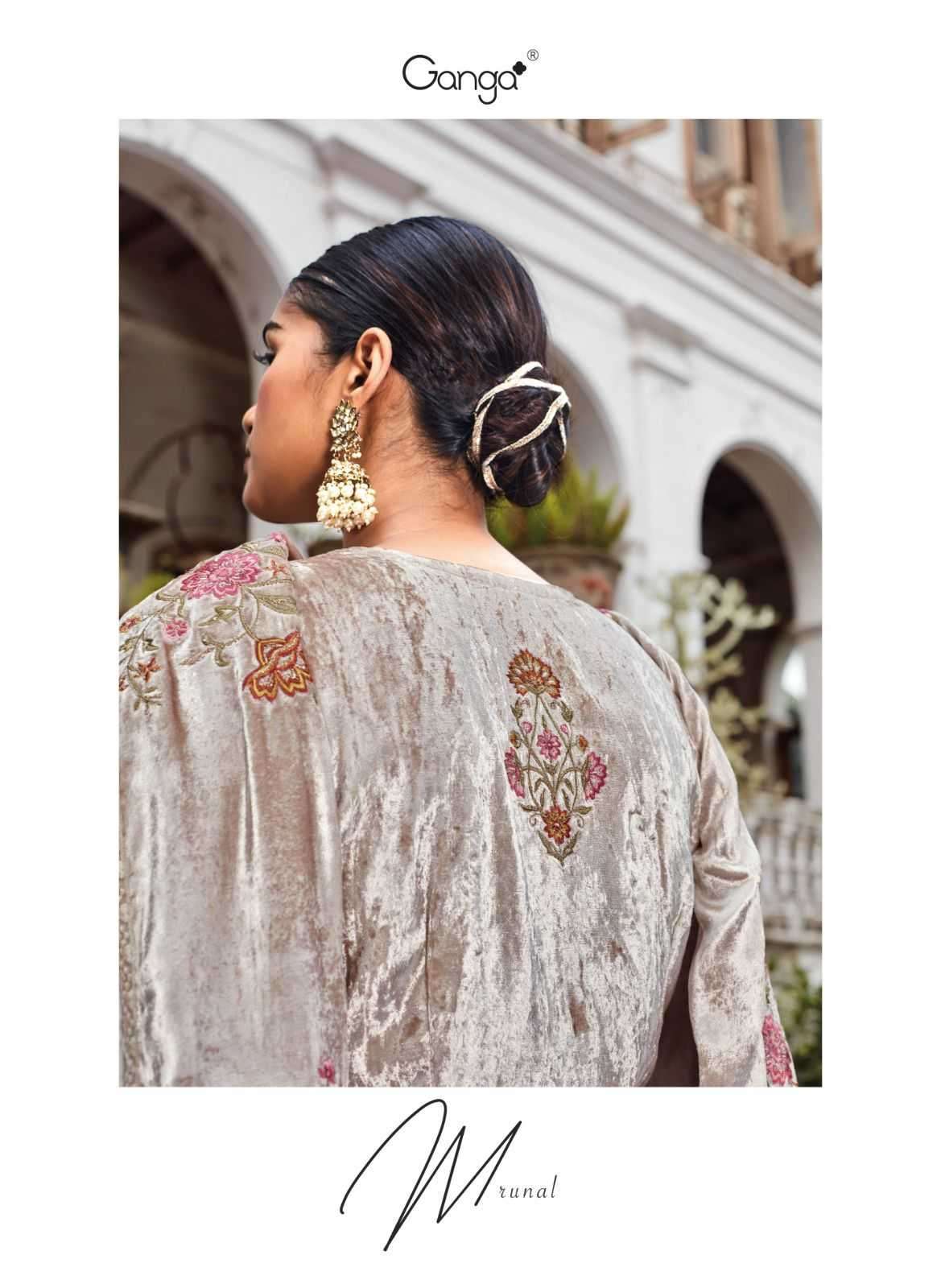 ganga mrunal series 1539-1544 velvet suit 