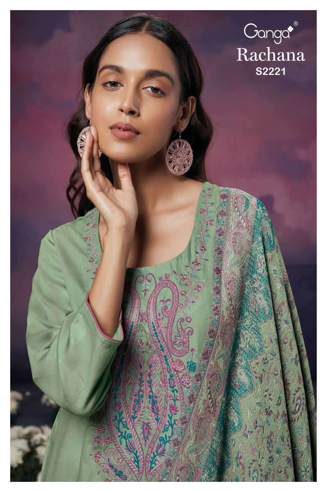 ganga rachana 2221 premium pure pashmina suit 