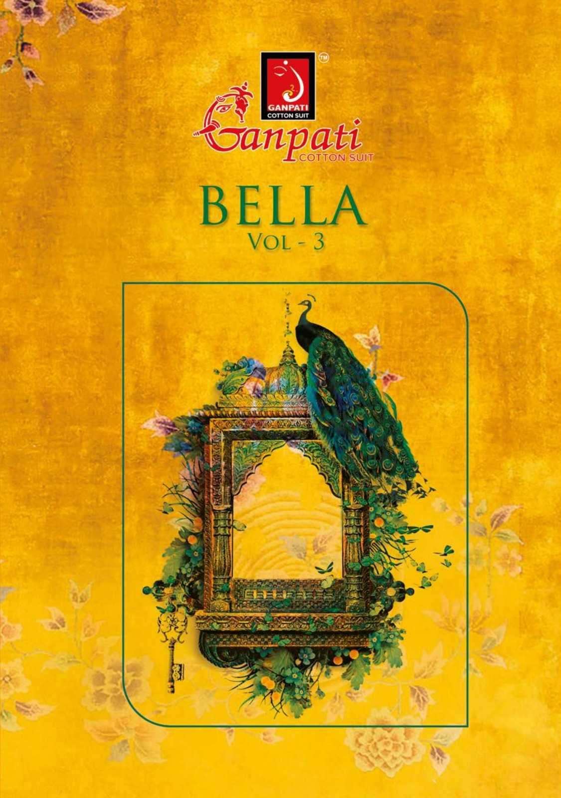 ganpati cotton suit bella vol 3 series 301-312 cotton readymade suit 