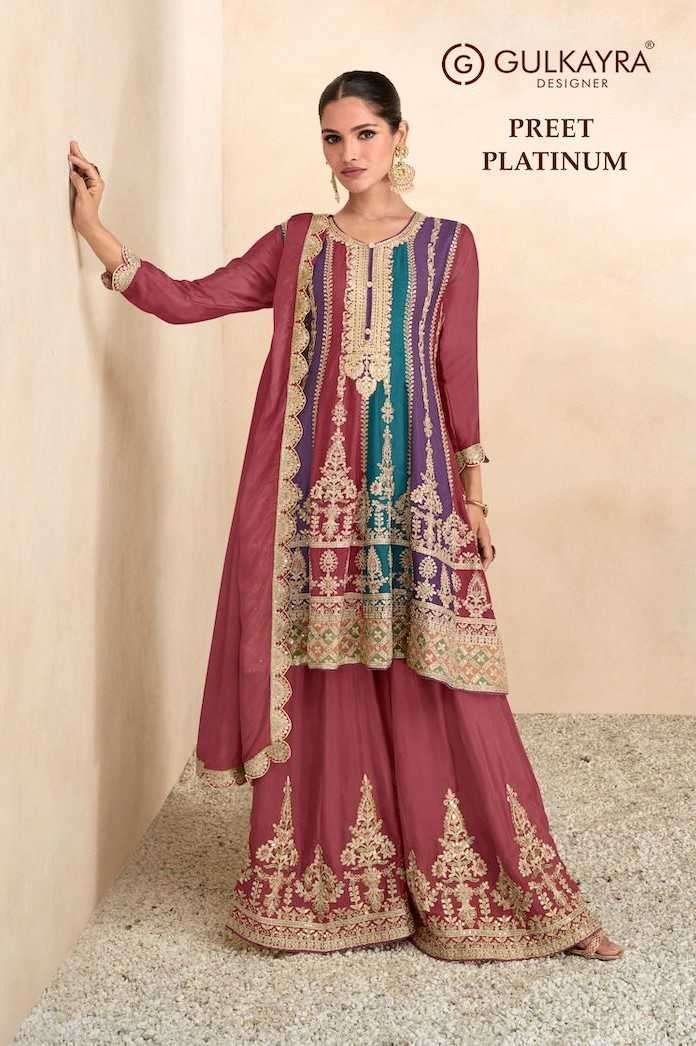 gulkayra preet platinum series 7601 real chinon suit 