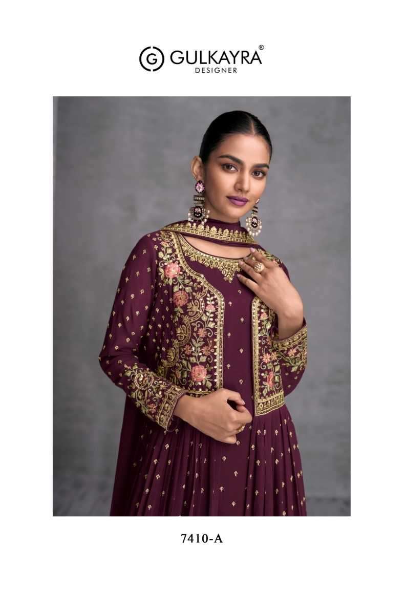 gulkayra zohana series 7410 Real Georgette suit
