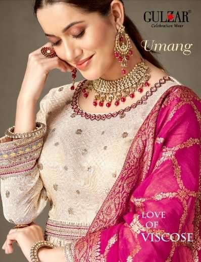 gulzar umang series 2055-2057 Pure Viscose Tissue Silk suit