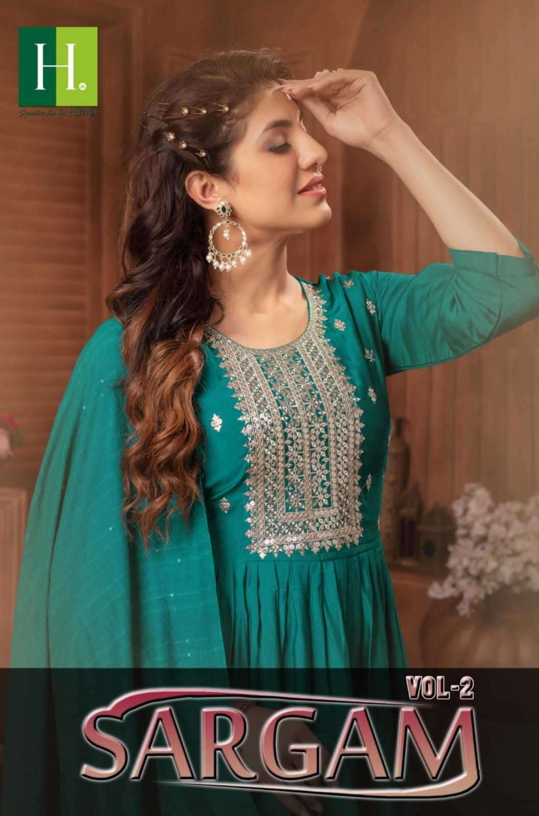 hirwa sargam vol 2 series 101-106 Roman Silk readymade suit 