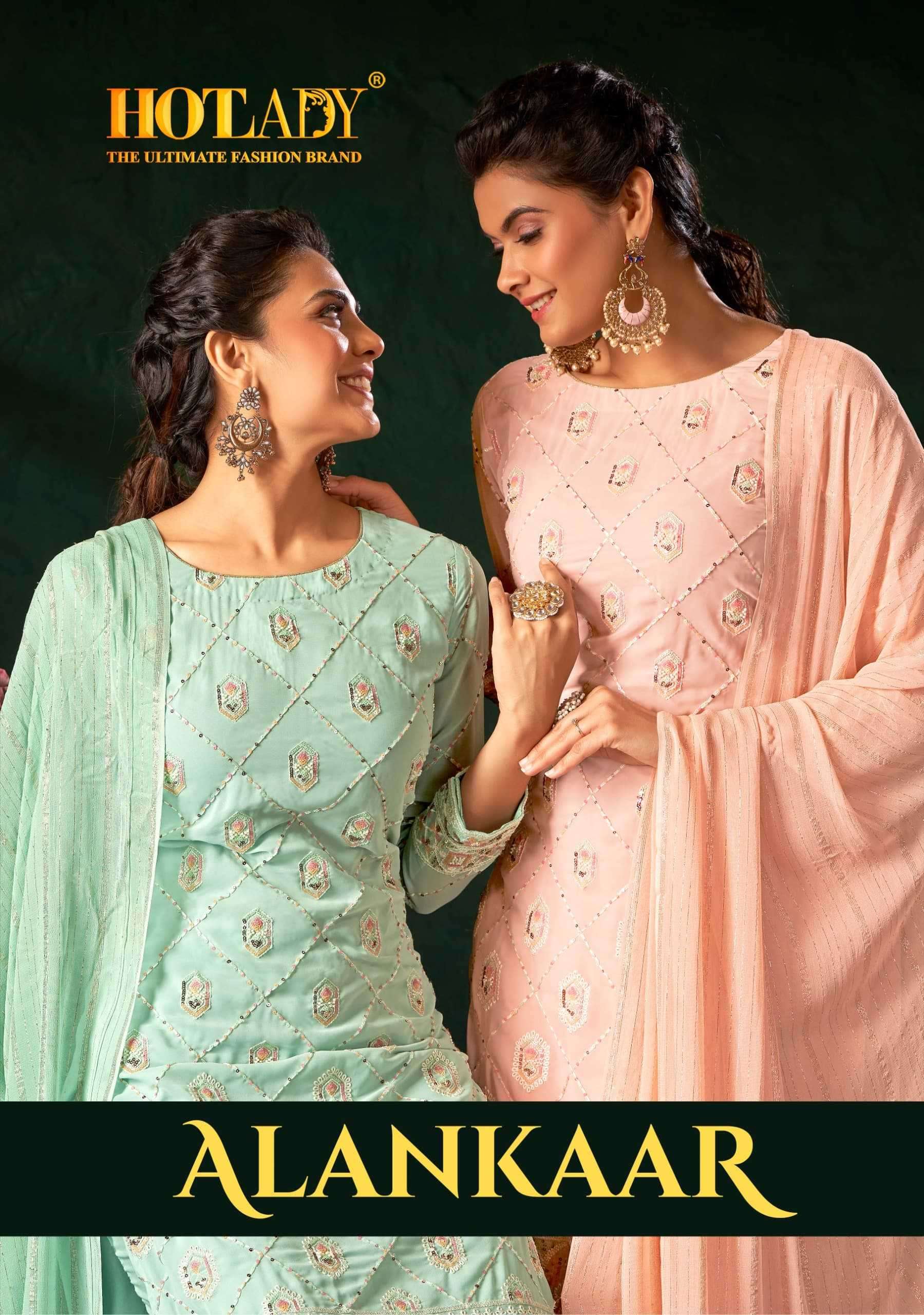 hotlady alankaar vol 4 series 10121-10126 viscose georgette suit