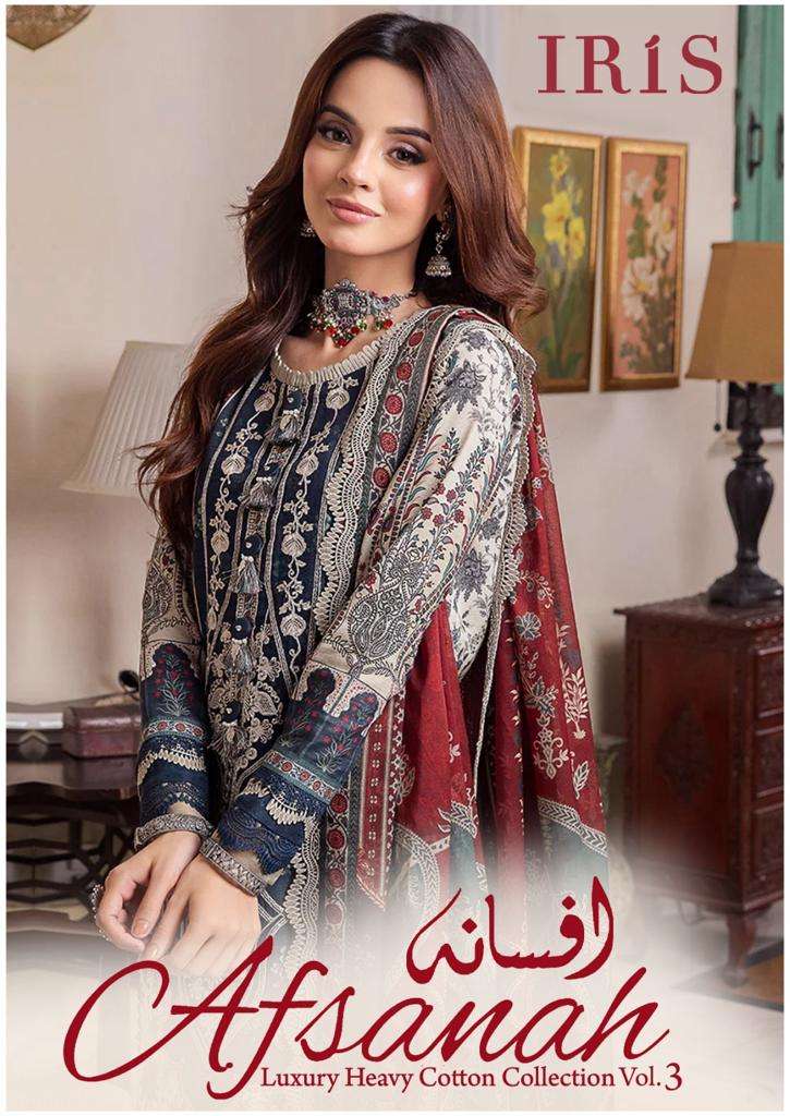 Iris Afsana Vol-3 series 1021-1030 Pure Cotton suit