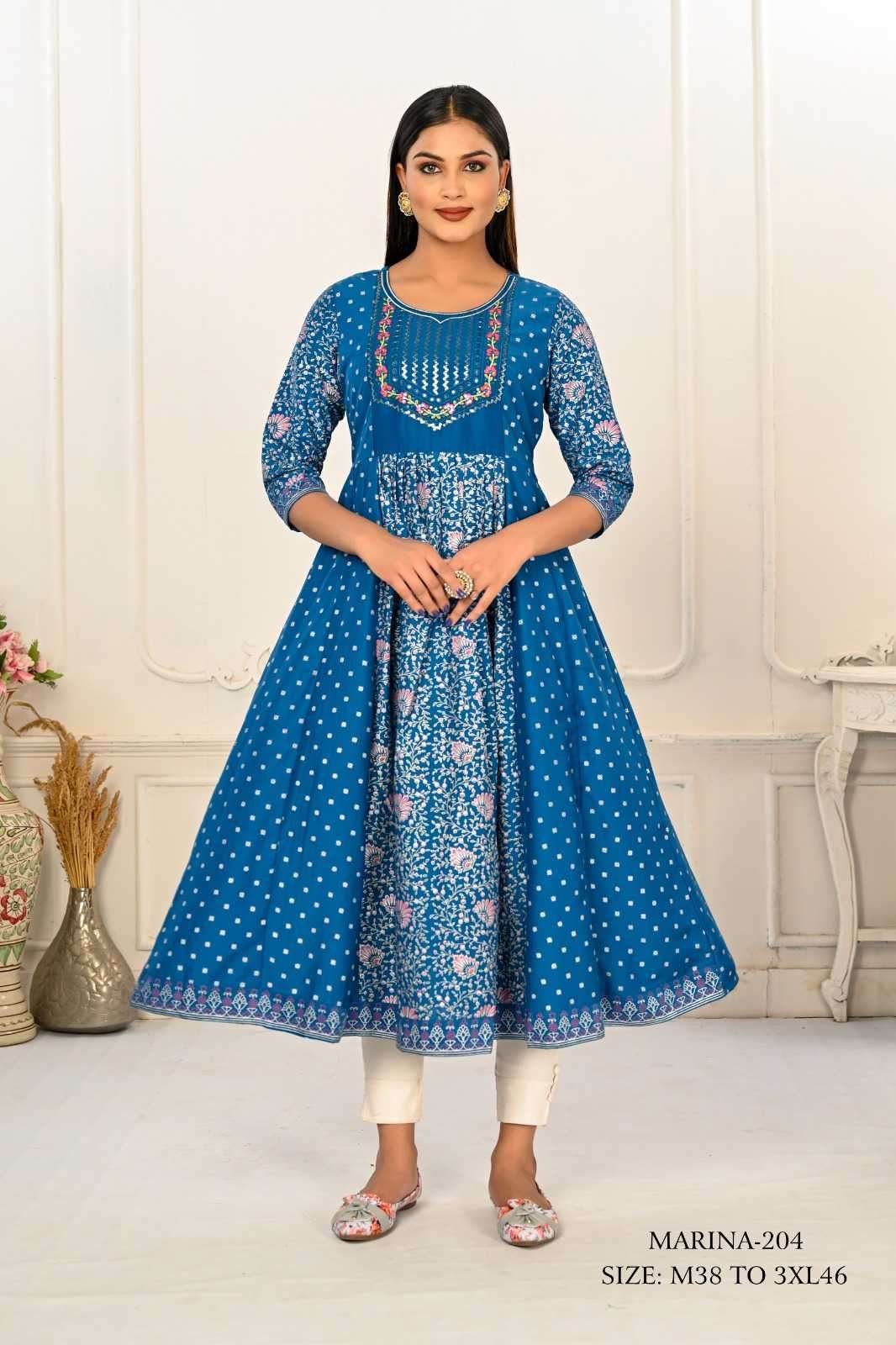 jivora luke fashion marina series 201-215 cotton kurti 