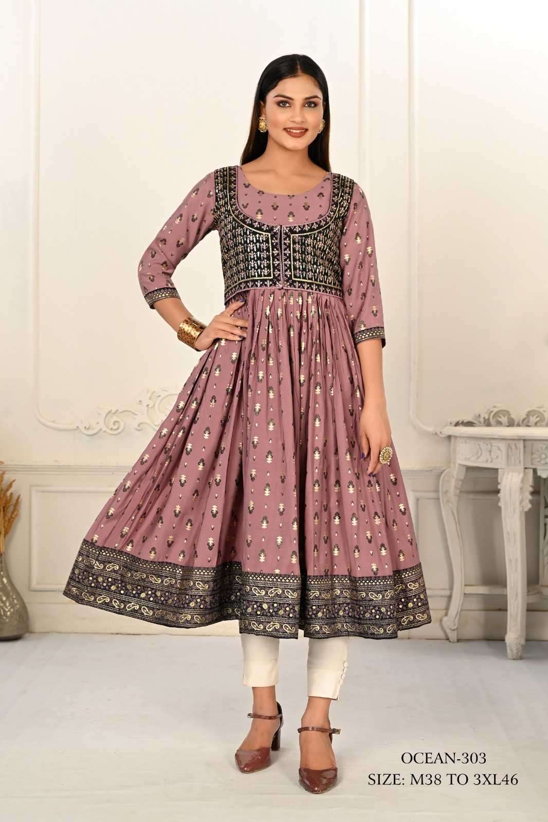 jivora luke fashion ocean series 301-305 cotton kurti