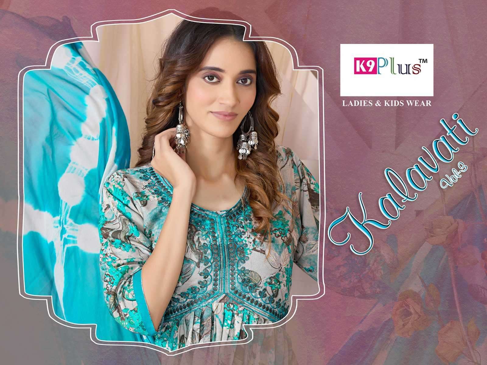 k9 plus kalavati vol 3 series 3001-3008 aaliya rayon suit 