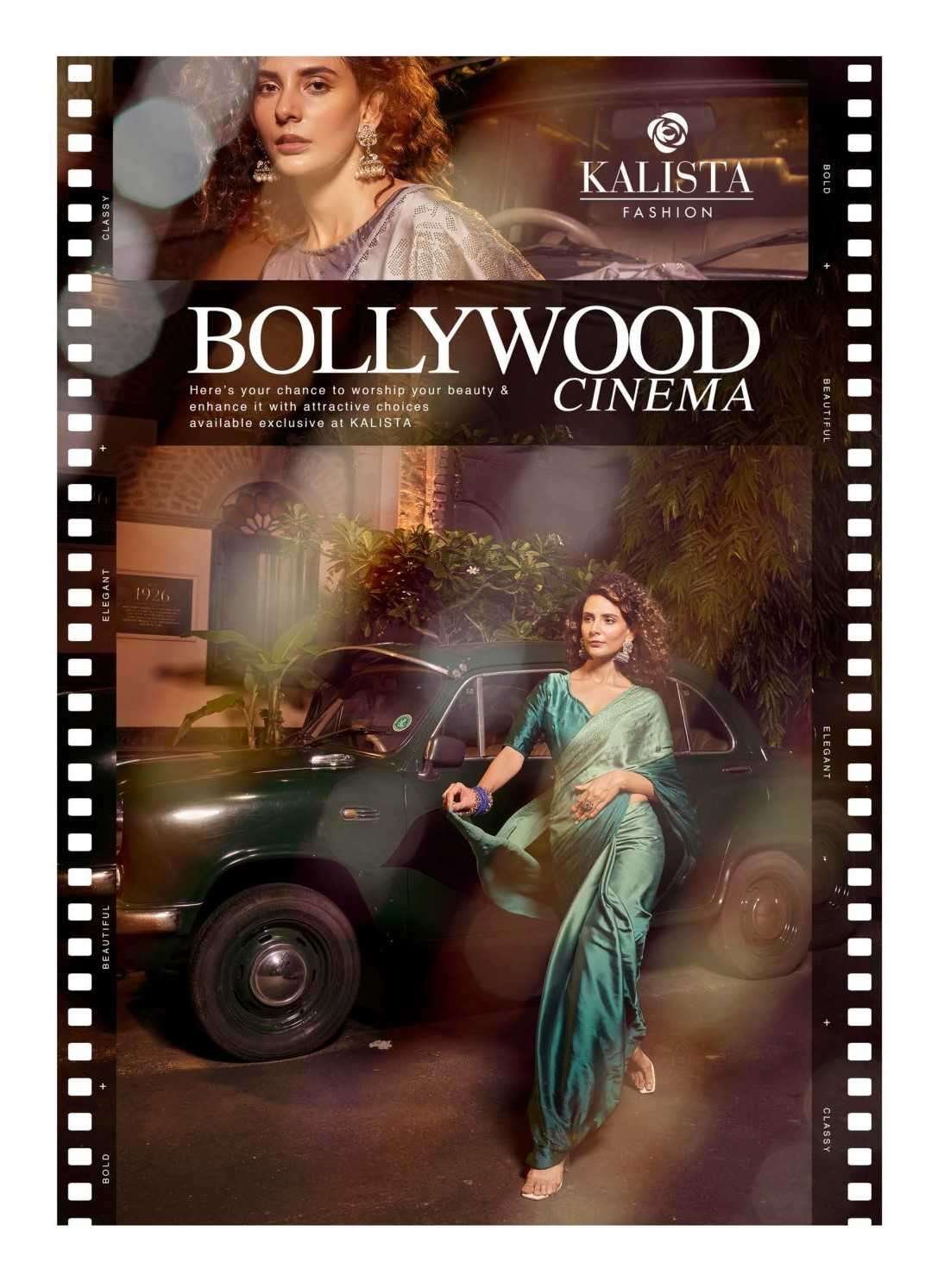 kalista bollywood series 15001-15006 satin georgette saree