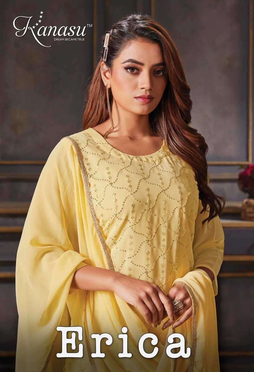 kanasu erica series 601-608 georgette sharara suit 
