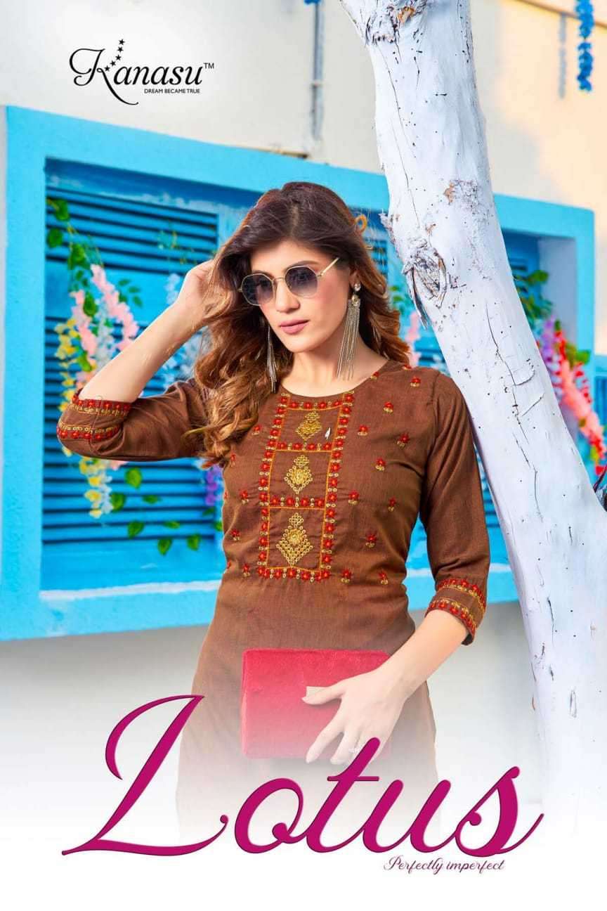 kanasu lotus series 101-107 heavy rayon kurti 