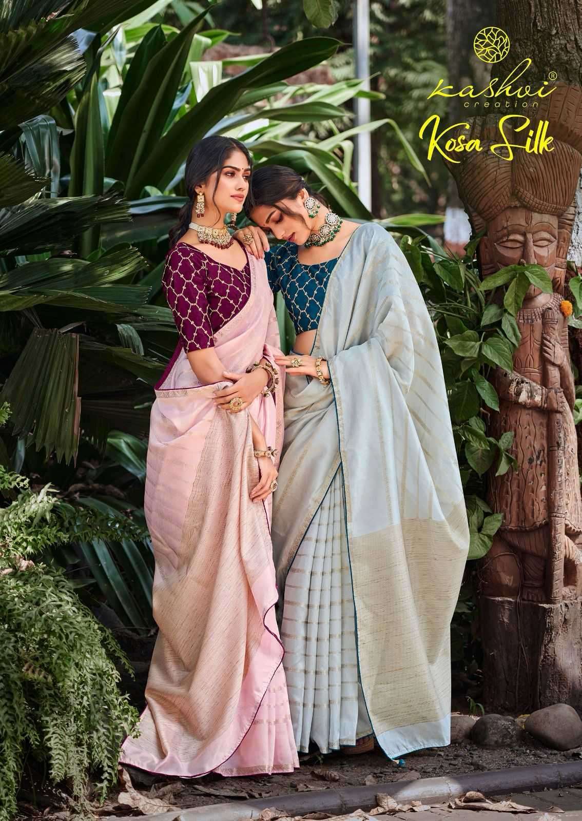 kashvi creation kosa silk series 1001-1008 silk saree