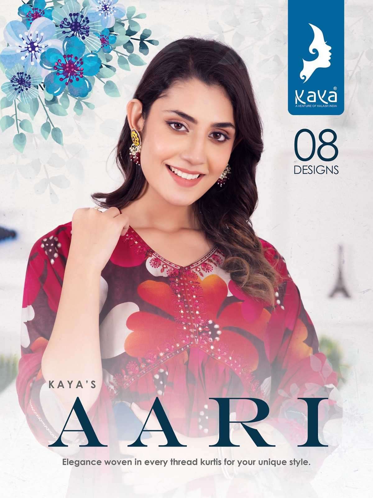 kaya aari series 01-08 modal foil print readymade suit 