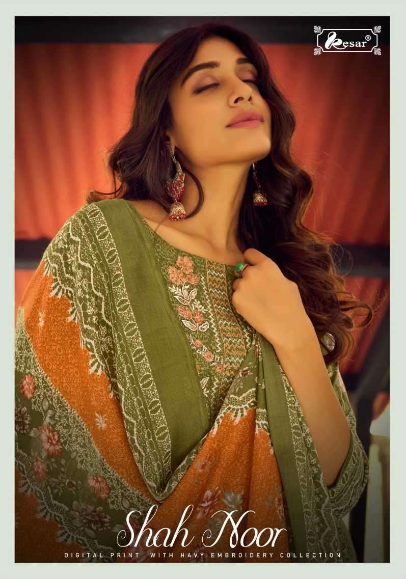 kesar shah noor series 208001-208008 pure lawn cotton suit 