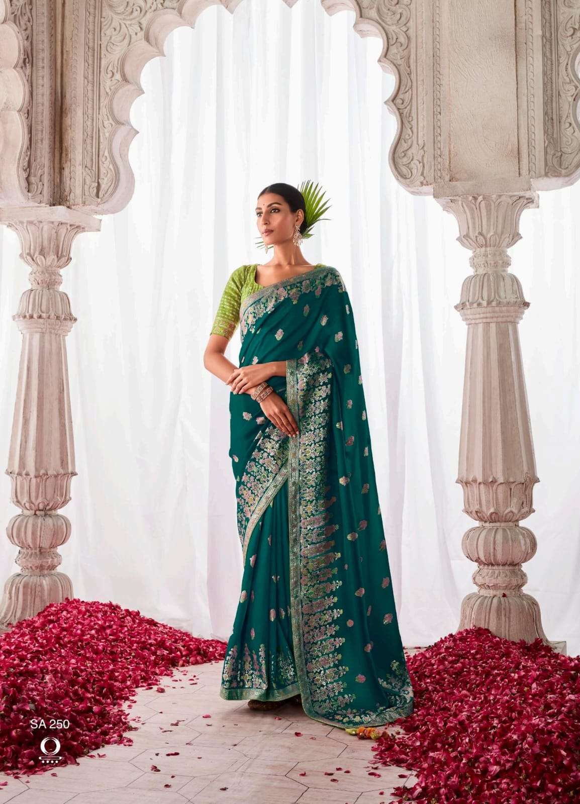 kimora asiana designer pure viscose dola silk saree 