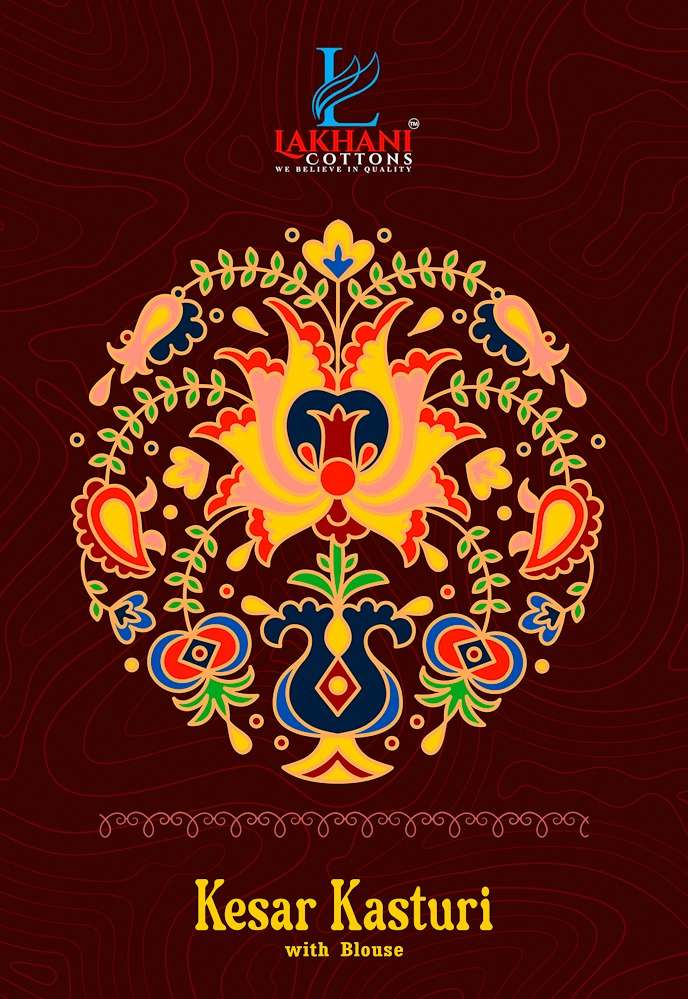 Lakhani Kesar Kasturi series 1001-1010 pure cotton saree