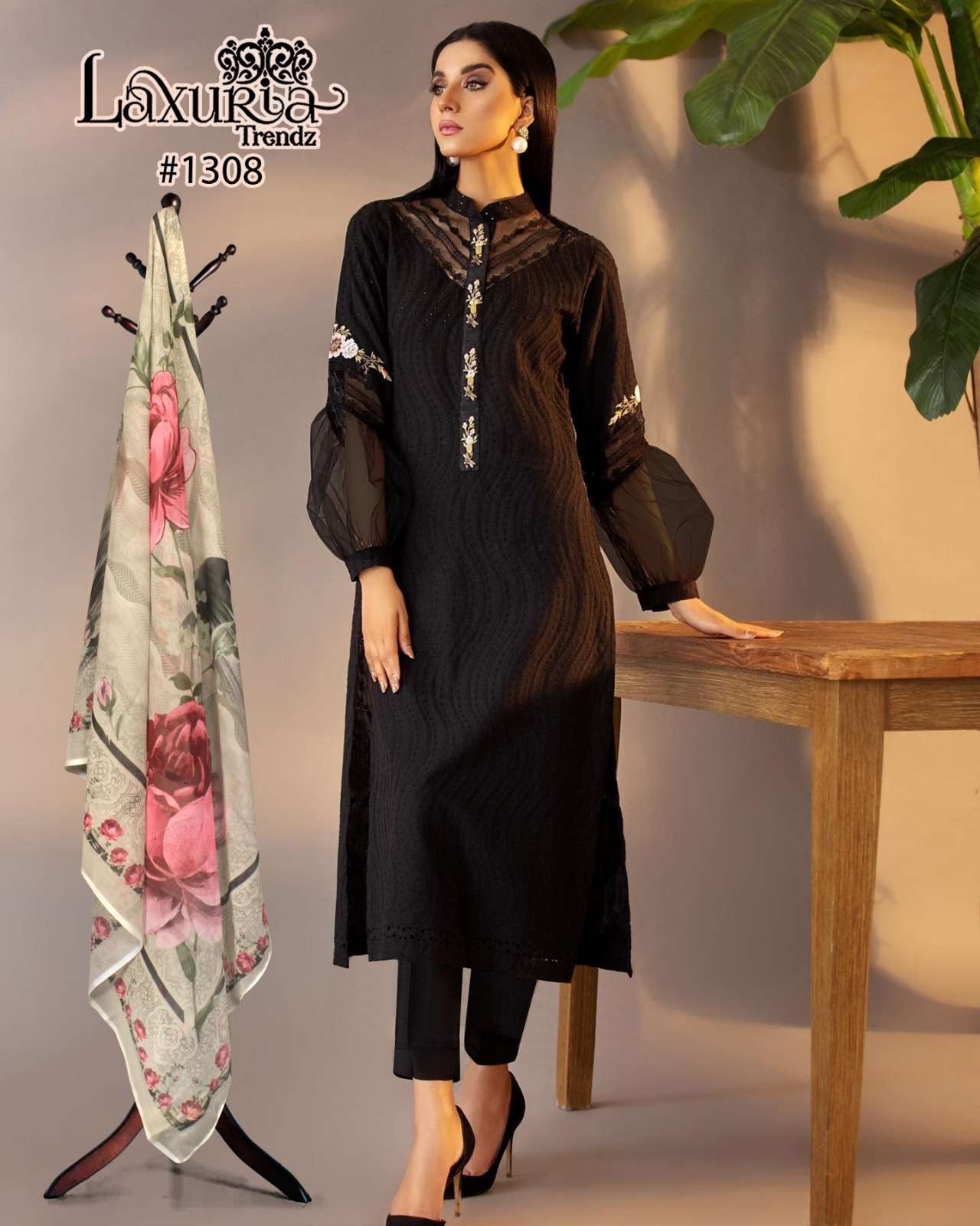 laxuria trendz 1308 designer faux georgette suit s