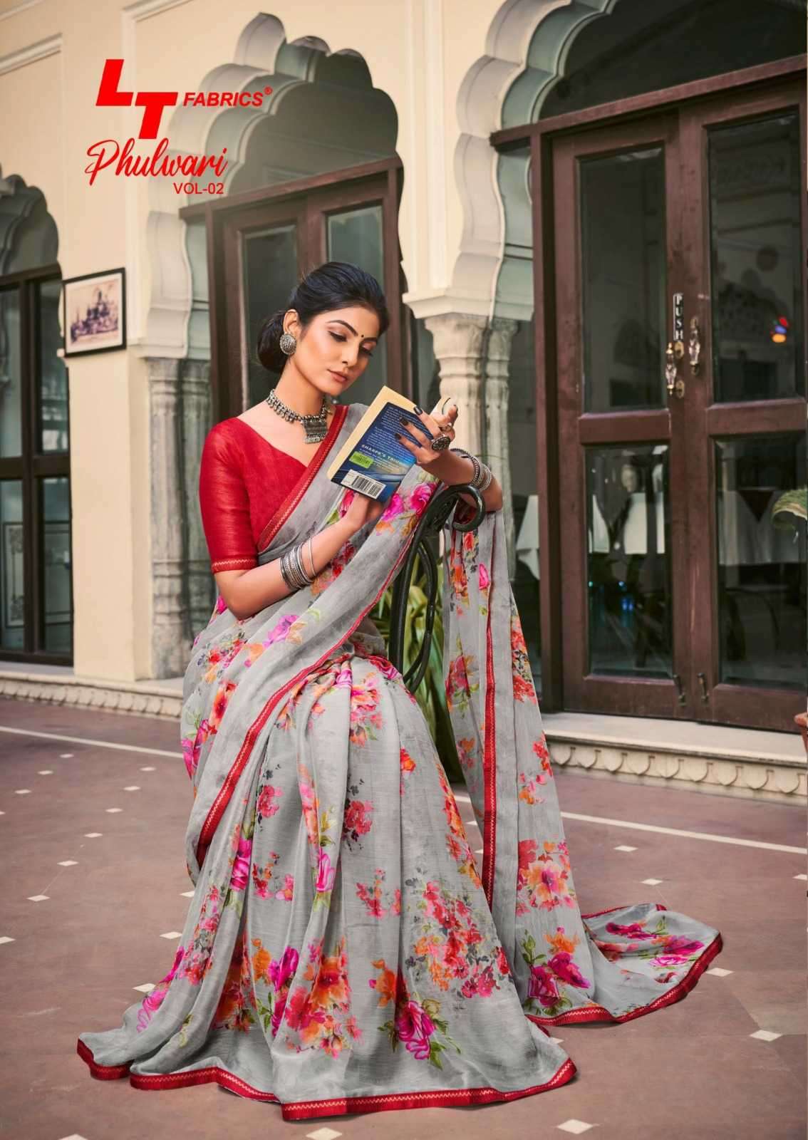 lt fabrics phulwari vol 2 series 2961-2967 micro saree