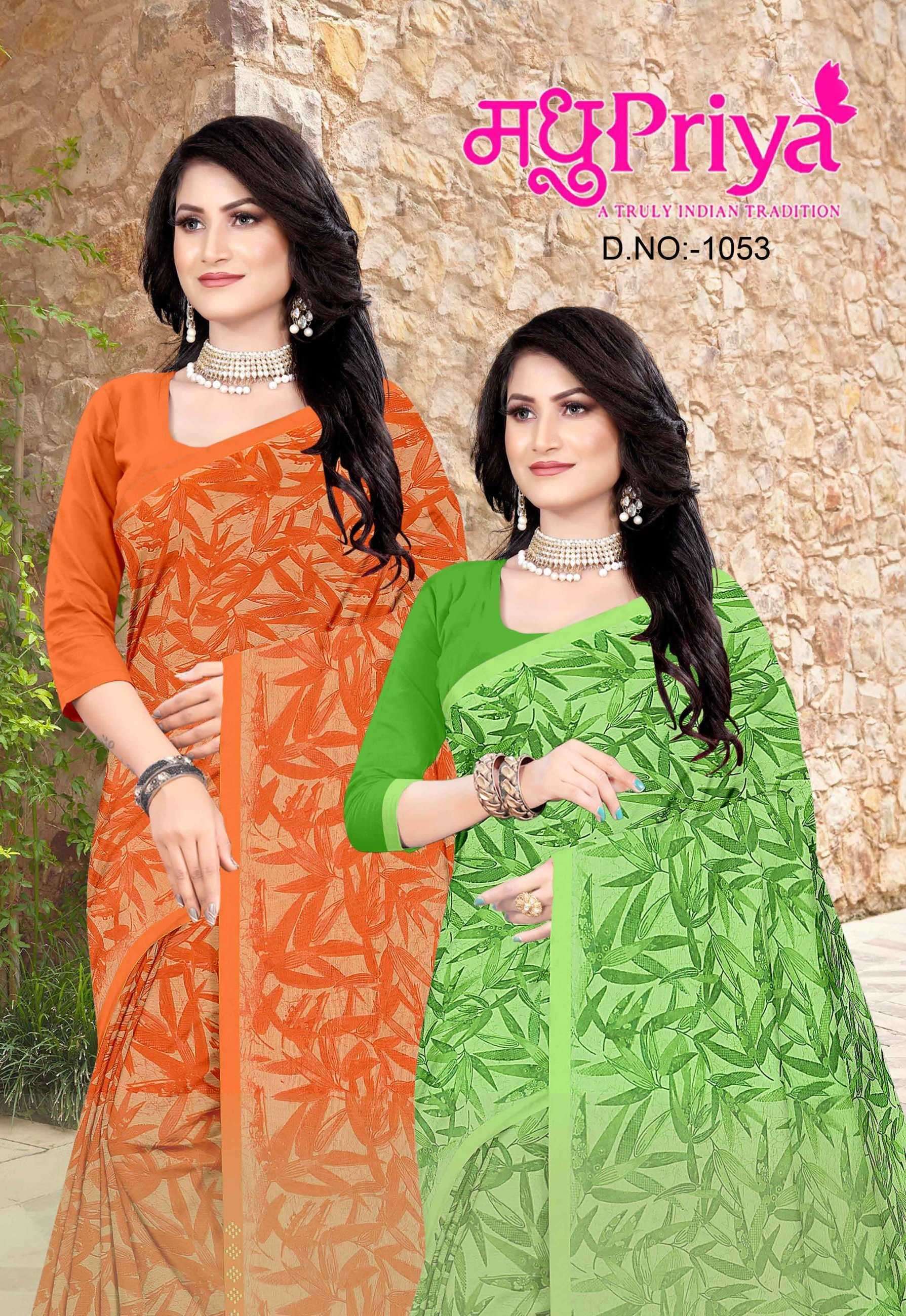 madhupriya kulfi 1053 chiffon saree