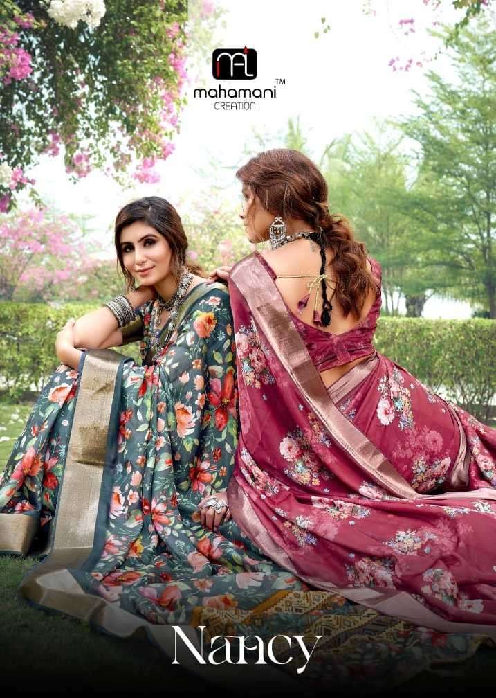 mahamani creation nancy series 1001-1012 Heavy Tusser Ghincha Silk saree