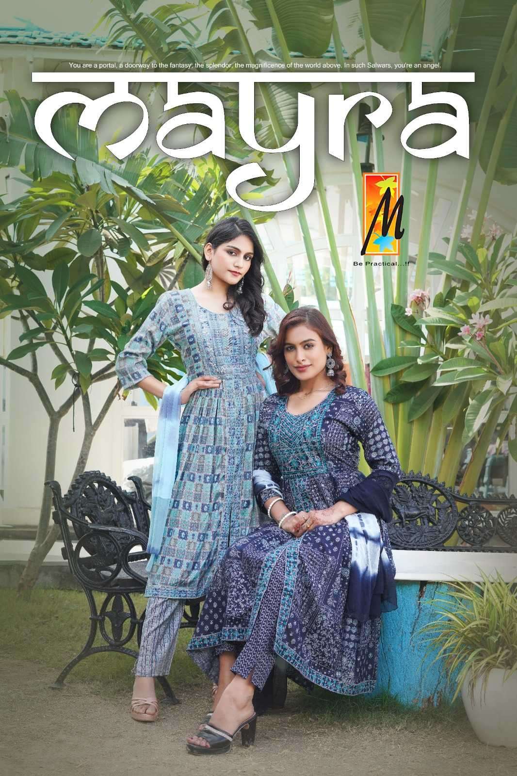 master kurti mayra series 1001-1008 Heavy capsule FOIL print suit