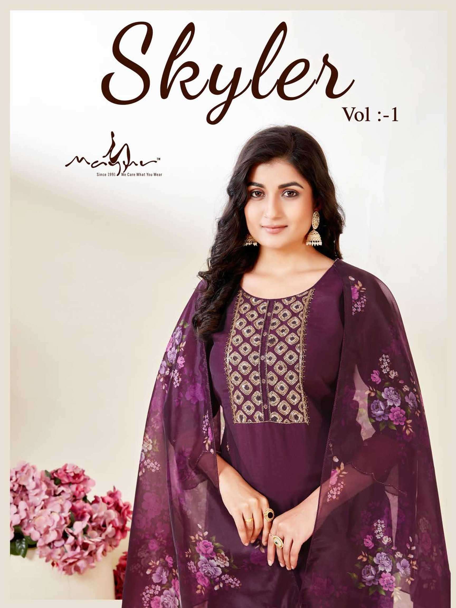 mayur fashion skyler vol 1 series 1001-1006 Pure Heavy Viscous Roman Silk suit