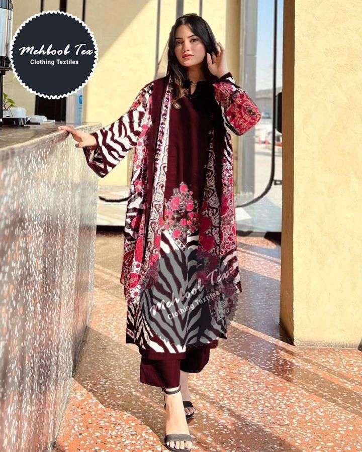 mehboob tex 1163 designer pure cotton suit 