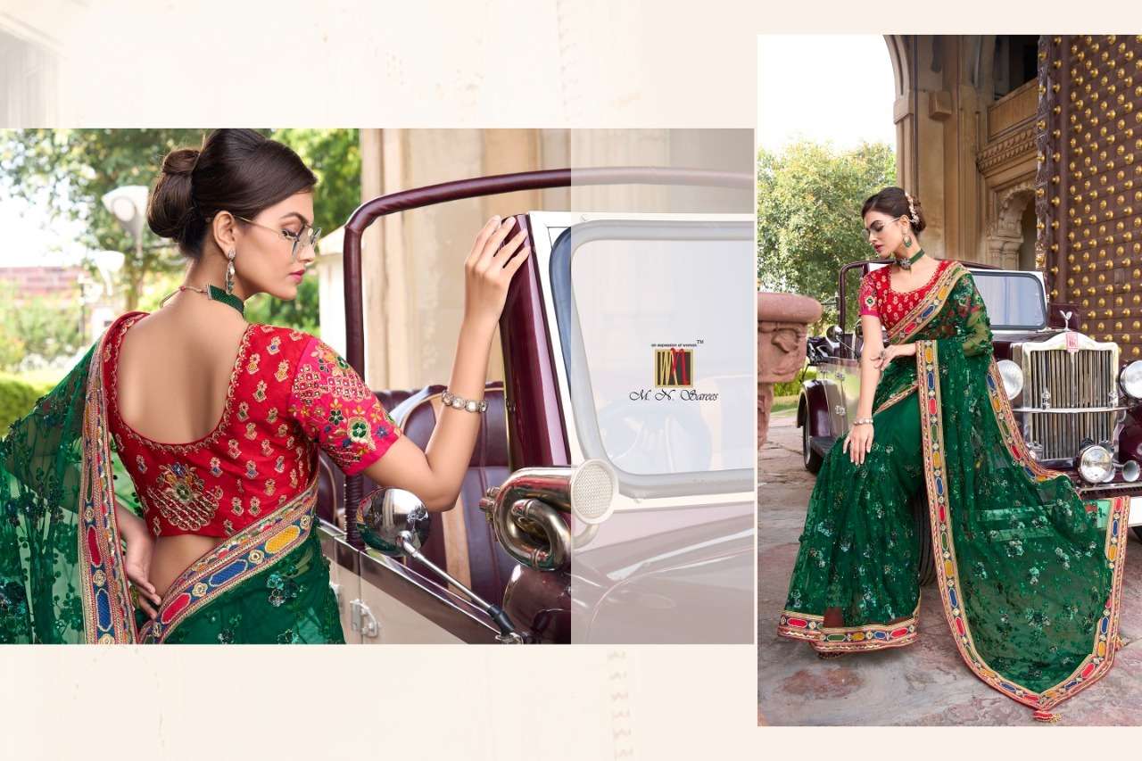 mn swarovski designer fancy saree