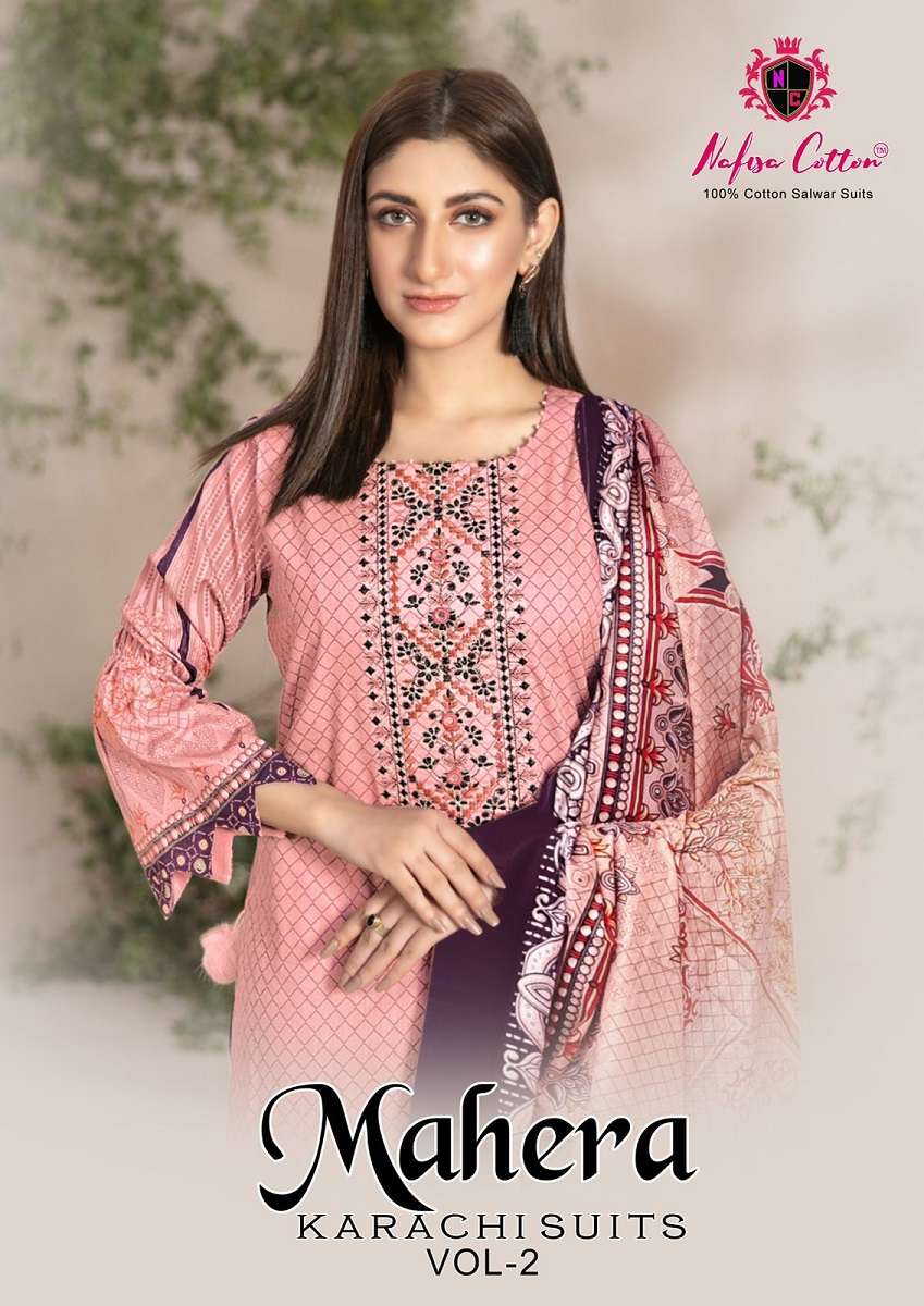 Nafisa Mahera Karachi Suit Vol-2 series 2001-2006 Soft Cotton suit