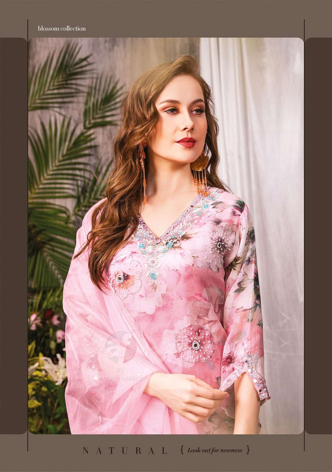 nazar designer pure organza suit 