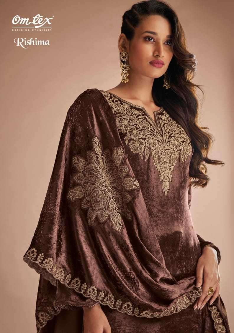 omtex rishima series 2961 pure viscose velvet suit 