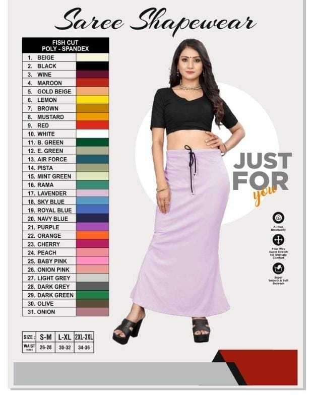 pr poly spandex lycra shapewear or petticoat for saree