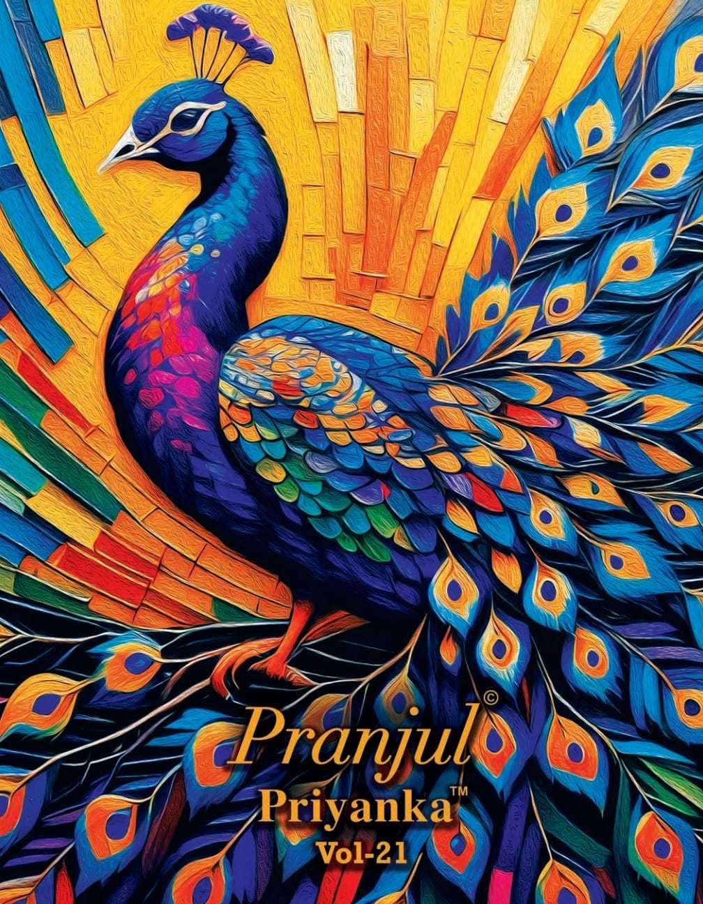 pranjul priyanka vol 21 series 2101-2135 cotton readymade suits