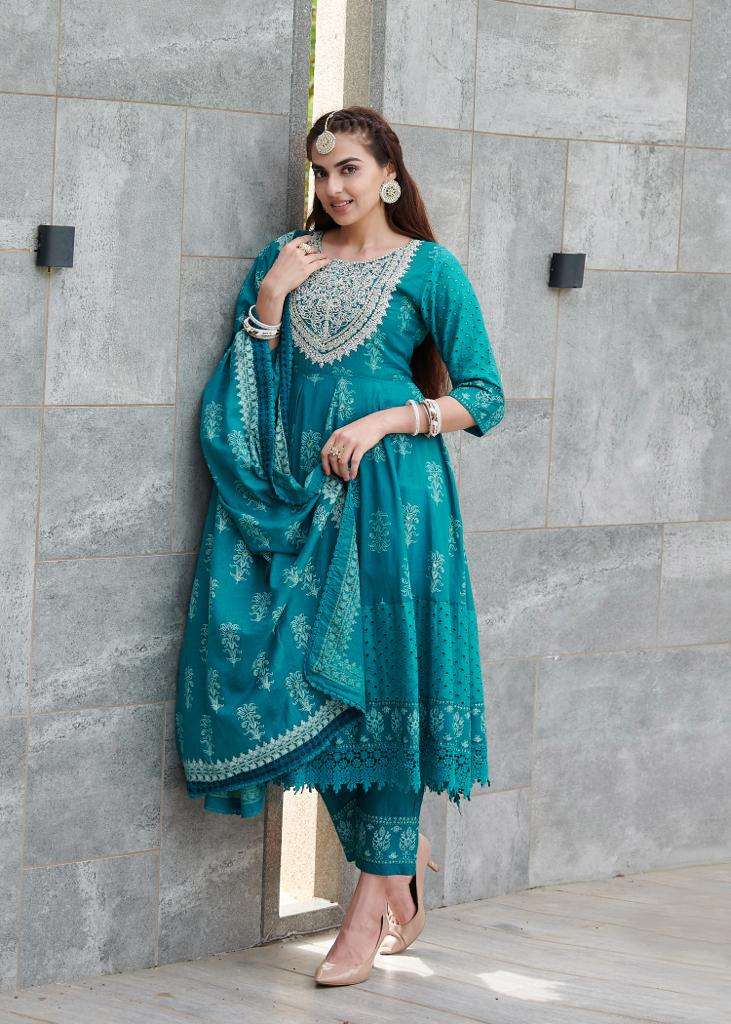 raja rani nx designer pure cotton suit 